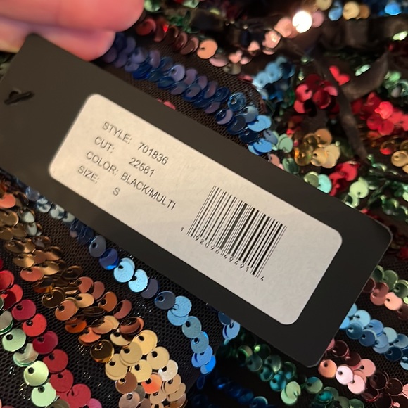 Bebe Cowl Back All Over Sequin Multicolored
Sleeveless Mini Party Dress Sz S - Picture 4 of 6